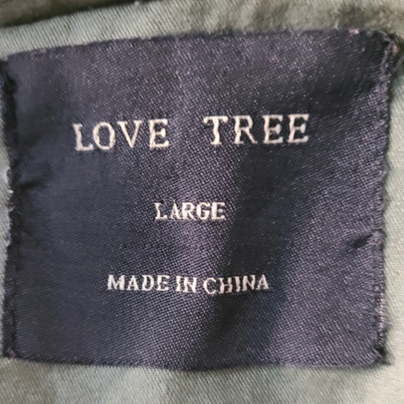 LOVE TREE MOSSY GREEN UTILITY JACKET SIZE LARGE - Picture 5 of 5